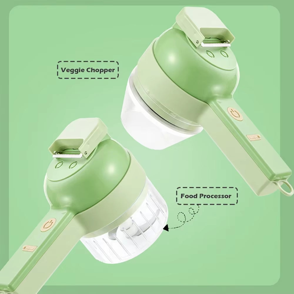 New Multi-Functional Vegetable Cutter Wireless Electric Garlic Beater Cut Onion Chili Processor Handheld Gatling Cooking Machine