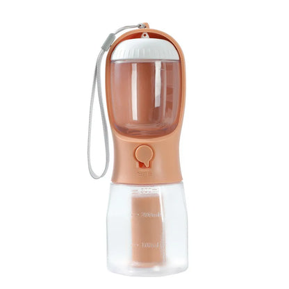 3 in 1 Travel Portable Dog Feeder Pet Water Dispenser Drinking Bottle Food Container with Poop Bag for Puppy Outdoor Walking