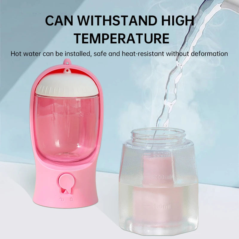 3 in 1 Travel Portable Dog Feeder Pet Water Dispenser Drinking Bottle Food Container with Poop Bag for Puppy Outdoor Walking