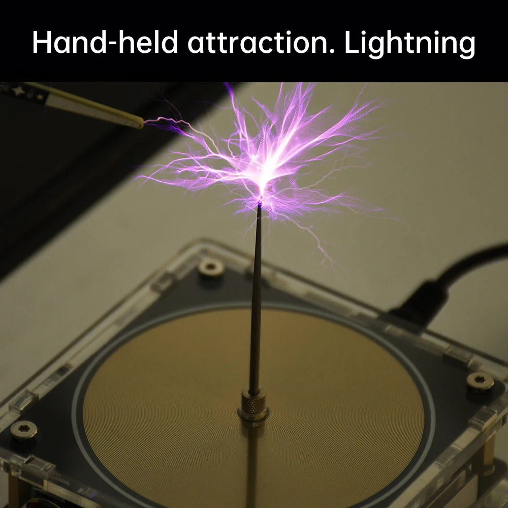 AC110-220V Input Dual Mode Music Tesla Coil Music Box Artificial Lightning Touchable Audio Input Bluetooth DIY Electronic Kit