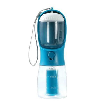 3 in 1 Travel Portable Dog Feeder Pet Water Dispenser Drinking Bottle Food Container with Poop Bag for Puppy Outdoor Walking