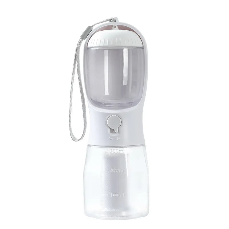 3 in 1 Travel Portable Dog Feeder Pet Water Dispenser Drinking Bottle Food Container with Poop Bag for Puppy Outdoor Walking