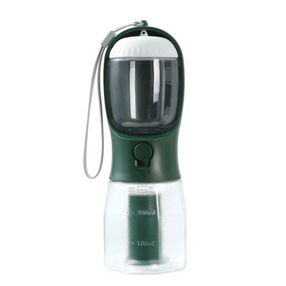 3 in 1 Travel Portable Dog Feeder Pet Water Dispenser Drinking Bottle Food Container with Poop Bag for Puppy Outdoor Walking