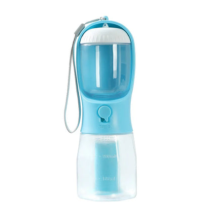 3 in 1 Travel Portable Dog Feeder Pet Water Dispenser Drinking Bottle Food Container with Poop Bag for Puppy Outdoor Walking