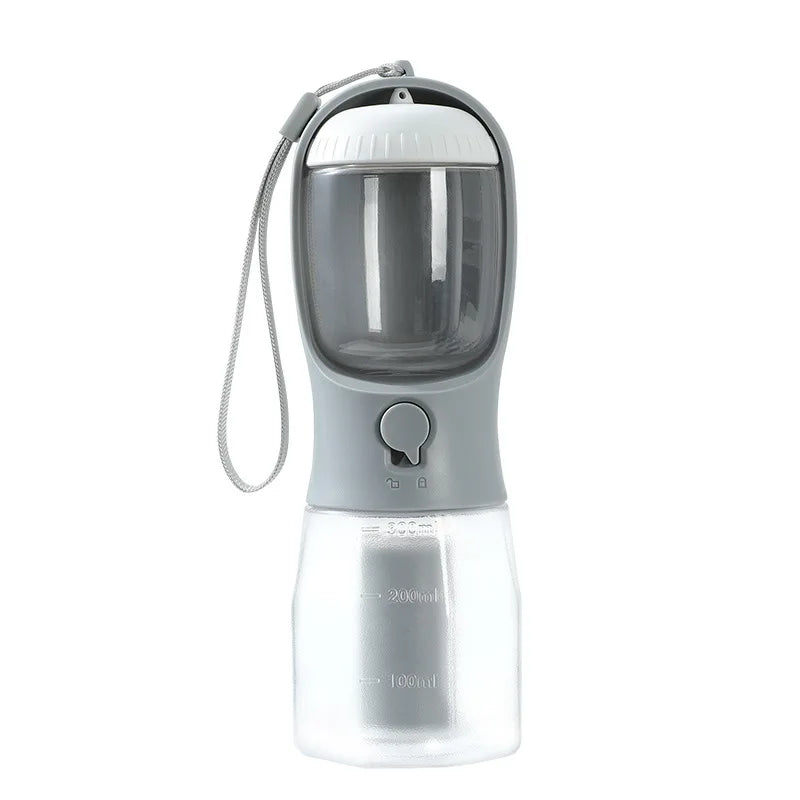 3 in 1 Travel Portable Dog Feeder Pet Water Dispenser Drinking Bottle Food Container with Poop Bag for Puppy Outdoor Walking
