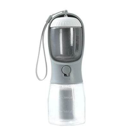 3 in 1 Travel Portable Dog Feeder Pet Water Dispenser Drinking Bottle Food Container with Poop Bag for Puppy Outdoor Walking